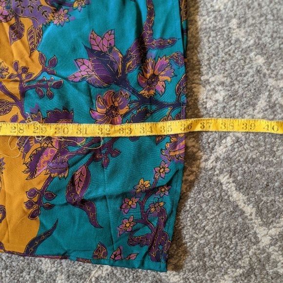 NWT Anthropologie Romantic Silk Tunic Floral Long Sleeve Boho Dress Medium - Picture 8 of 9